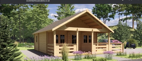 Log cabin summer - cabin, house